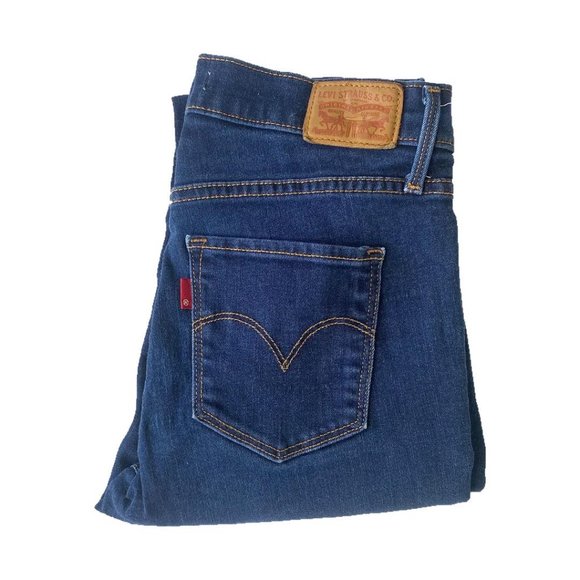 LEVI'S 314 shaping straight 28 womens blue DENIM JEANS EXCELLENT CONDITION ♡ - Picture 3 of 5